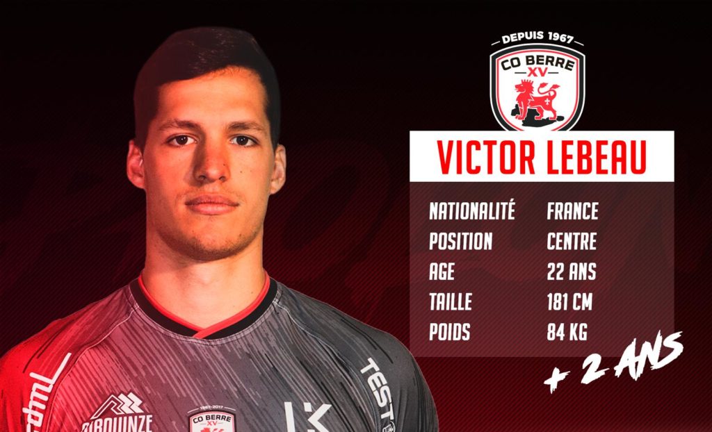 VICTOR LEBEAU PROLONGE POUR 2 ANS